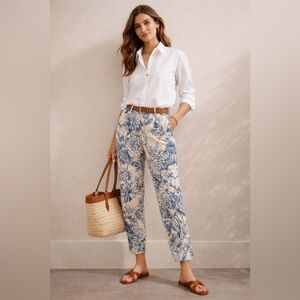 Weekend MaxMara | Floral Toile The Monia Cropped Cigarette Pants